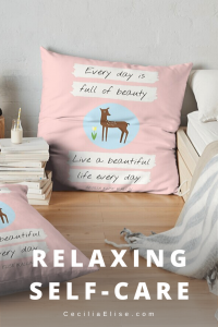 QUOTE PILLOW Relaxing Self-Care "Remindeer" (Deer) by Cecilia Elise Wallin