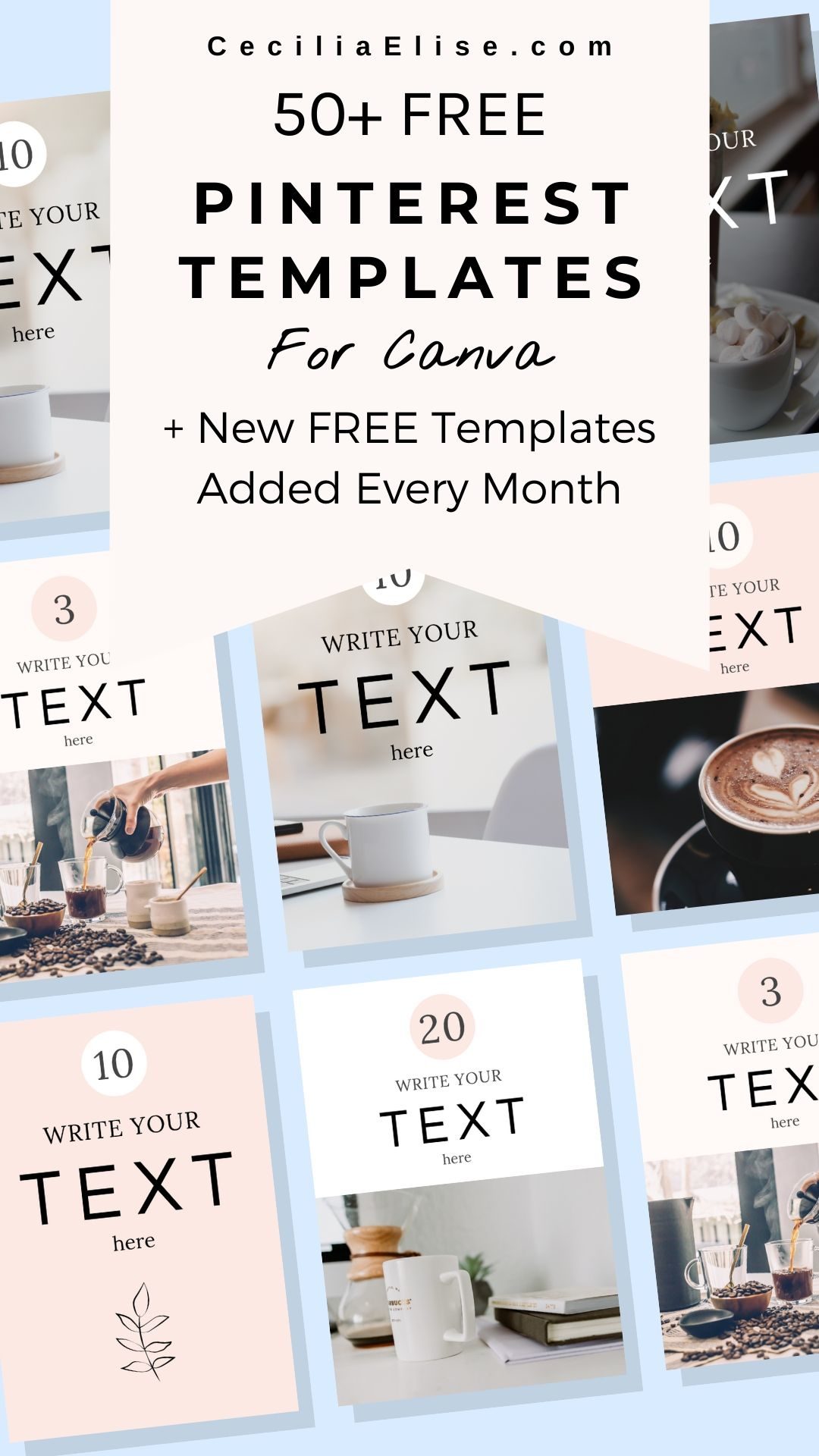 Free Pinterest templates for Canva