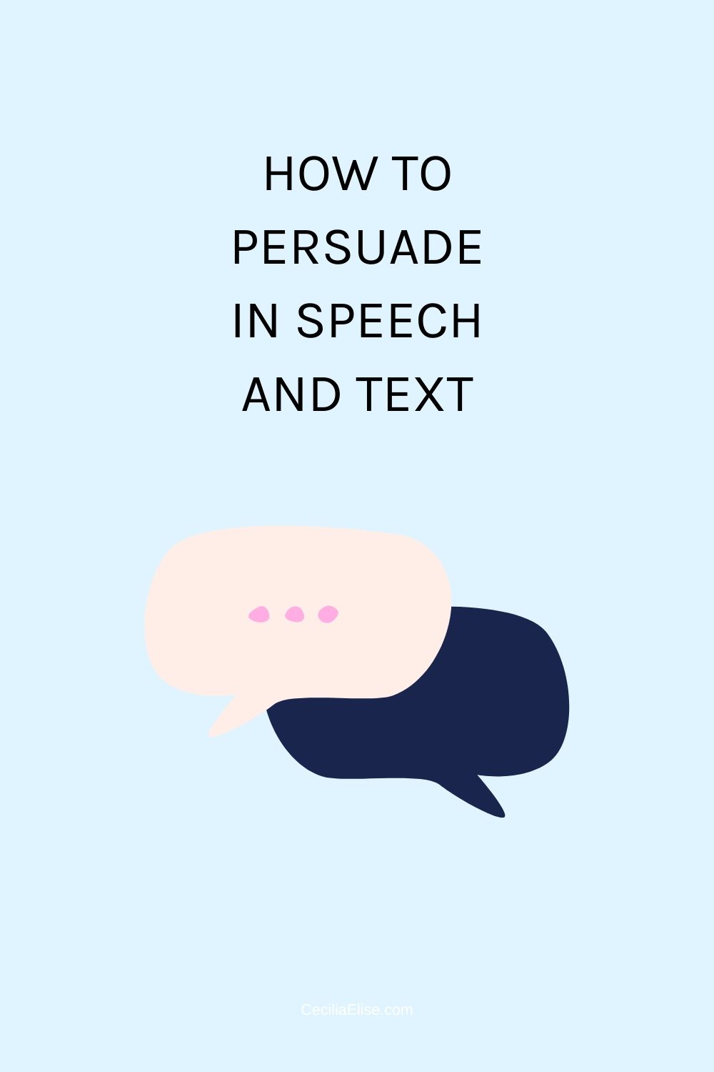 How to persuade in speech and text